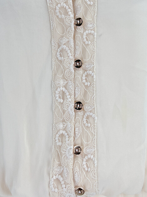 Vestido TVZ Salmão Aplicações de Renda