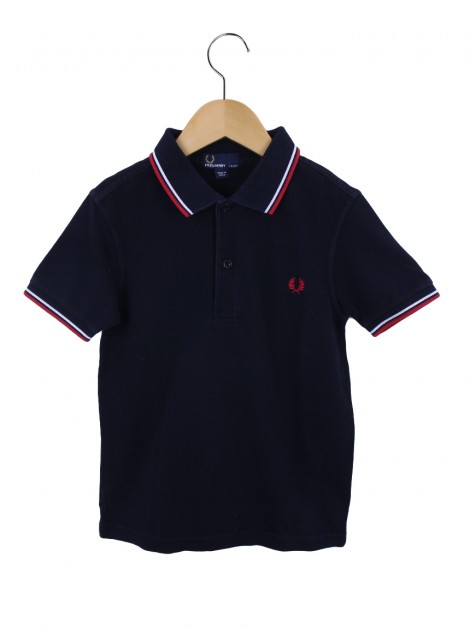 Blusa Fred Perry Polo Azul Marinho Infantil
