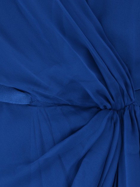 Vestido Alberta Ferretti Seda Azul