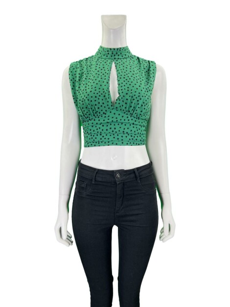 Blusa Amaro Bolinhas Verde