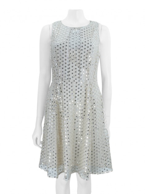 Vestido Nanette Lepore Paetês Creme