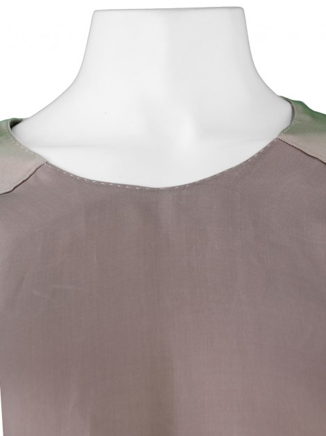 Vestido Rabih Kayrouz Seda Marrom Claro