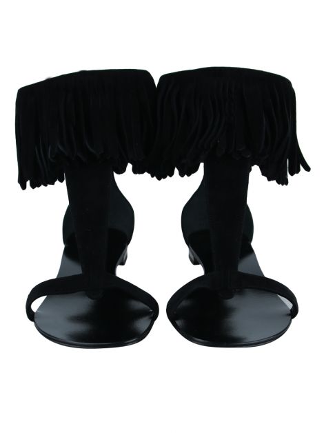 Rasteira Giuseppe Zanotti por Balmain Franjas Preto