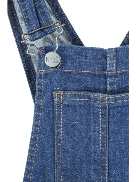 Macacão Not Your Basic Denim Jardineira Jeans Azul