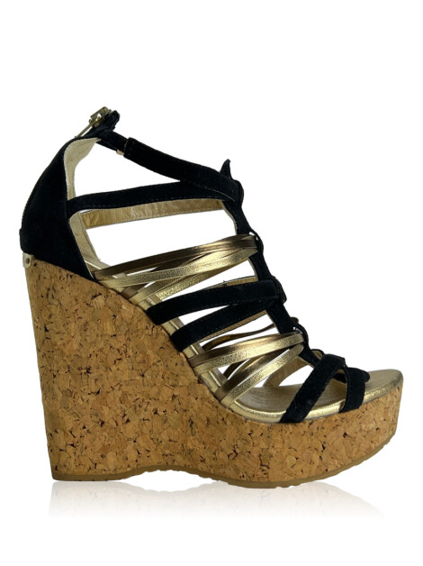 Plataforma Jimmy Choo Camurça Bicolor