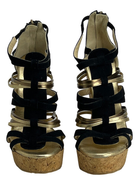 Plataforma Jimmy Choo Camurça Bicolor