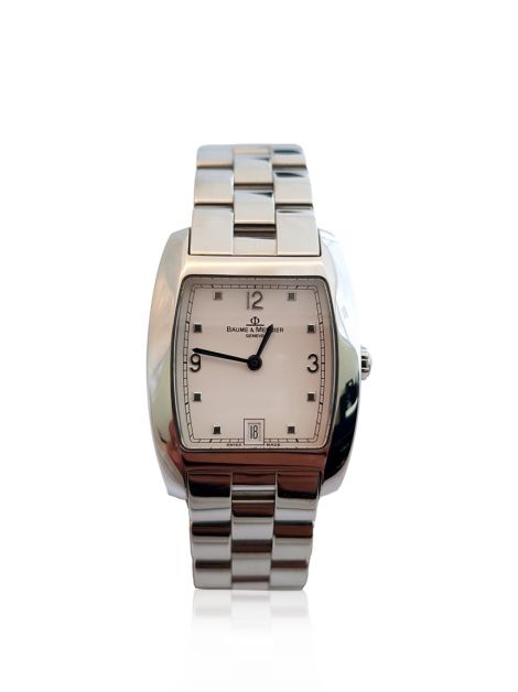 Relógio Baume & Mercier Hampton Touneau Branco Quartzo