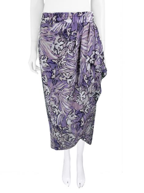 Saia Iro Seda Estampada Roxo