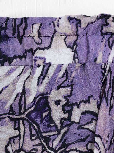 Saia Iro Seda Estampada Roxo