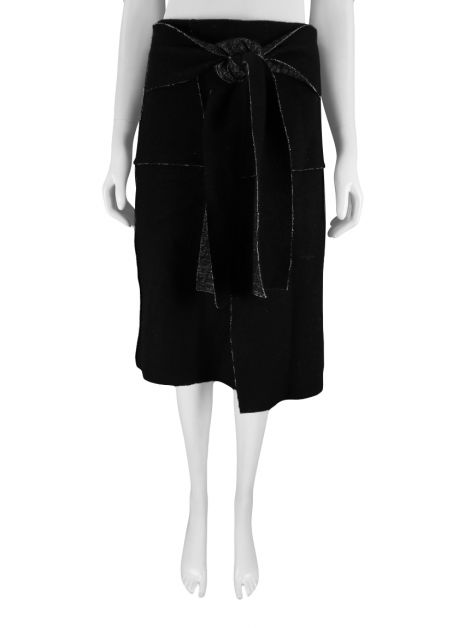 Saia UMA Raquel Davidowicz Tricô Amarração Preto