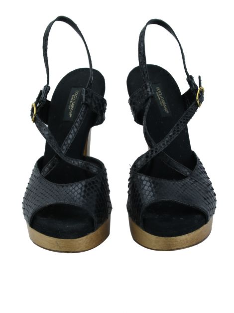 Sandália Dolce & Gabbana Python Preto