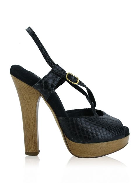 Sandália Dolce & Gabbana Python Preto