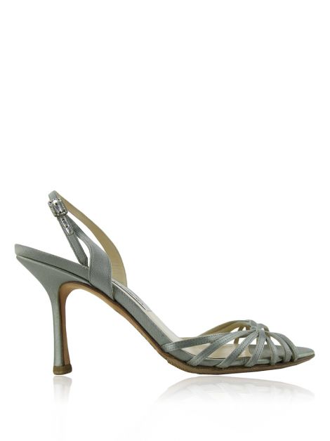 Sandália Jimmy Choo Couro Metálico