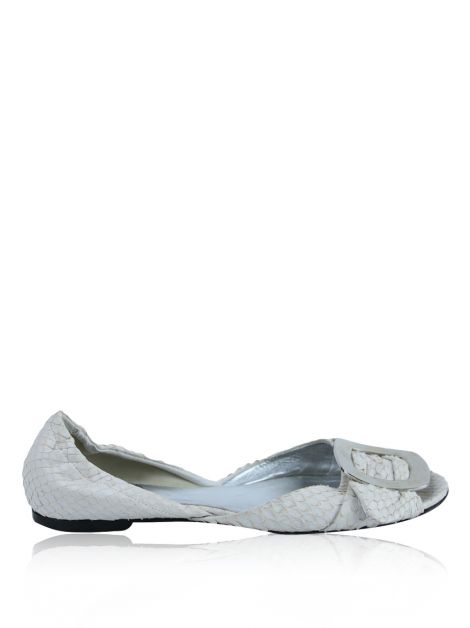 Sapatilha Roger Vivier Python Branca