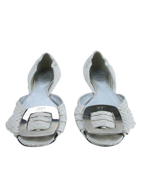 Sapatilha Roger Vivier Python Branca