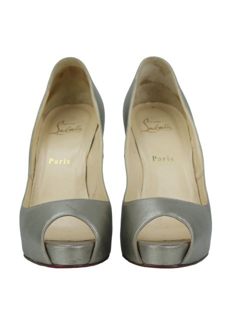 Sapato Christian Louboutin Very Prive Champagne Metálico