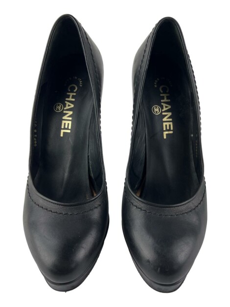 Sapato de Salto Chanel Split Heel ‘CC’ Logo