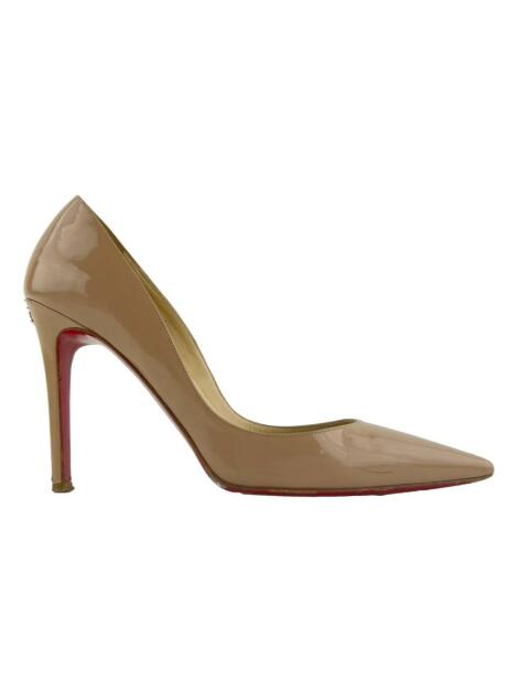 Sapato de Salto Christian Louboutin So Kate 100 Verniz Bege
