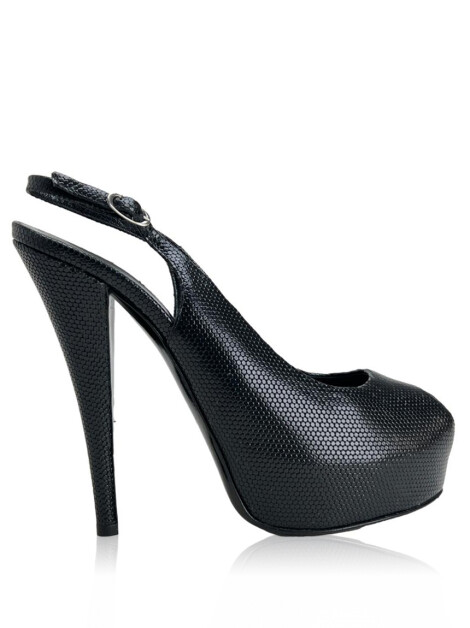 Sapato de Salto Giuseppe Zanotti Embossed Couro Preto