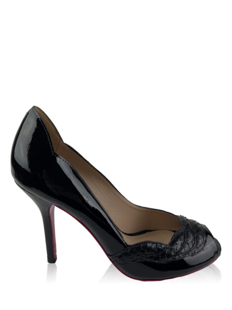 Sapato de Salto Zeferino Couro Preto