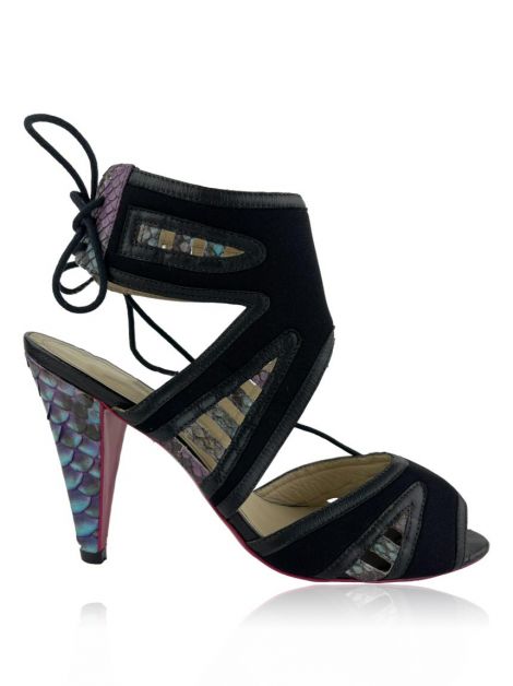 Sapato de Salto Zeferino Python Multicolor