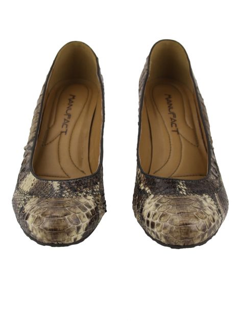 Sapato Manufact Python Marrom