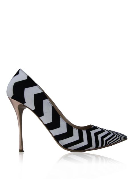 Sapato Nicholas Kirkwood Chevron Bicolor