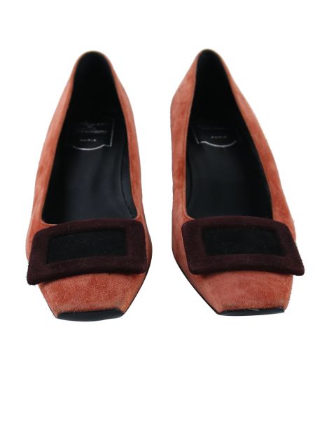 Sapato Roger Vivier Belle Camurça Coral