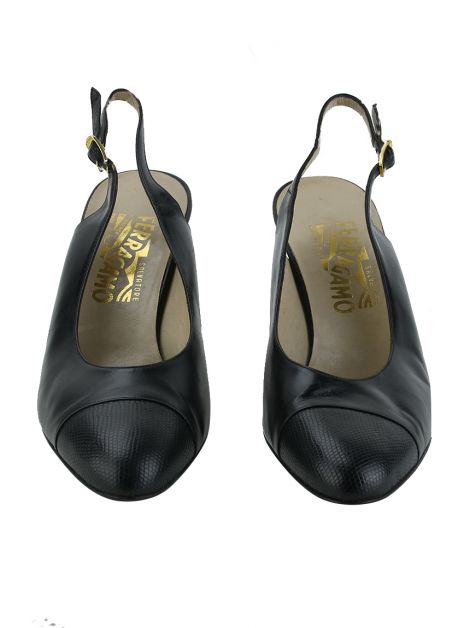 Sapato Salvatore Ferragamo Couro Preto