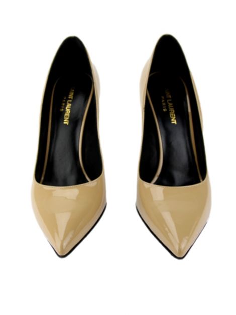 Sapato Yves Saint Laurent Classic Paris 105 Verniz Nude