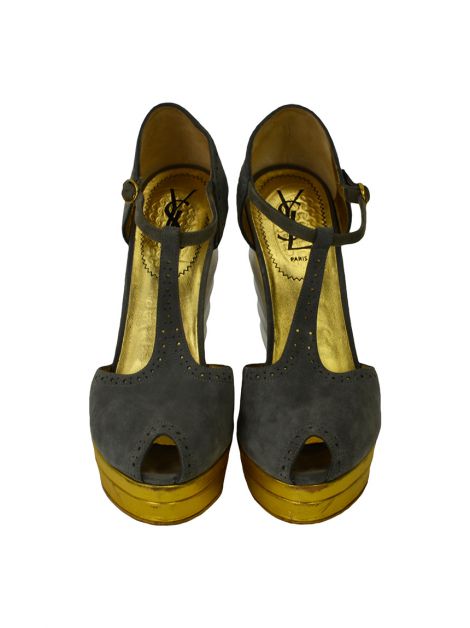 Sapato Yves Saint Laurent Salto Anabela
