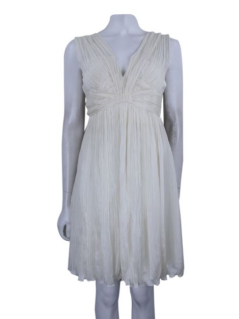 Vestido Alberta Ferretti Seda Off White