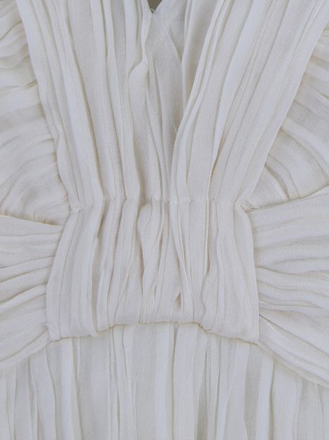 Vestido Alberta Ferretti Seda Off White