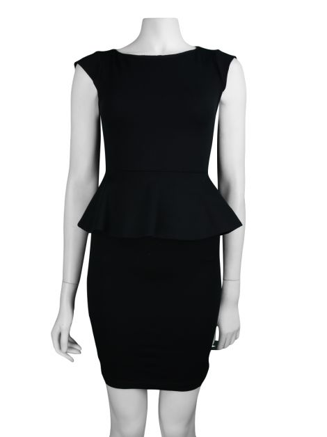 Vestido hot sale peplum preto