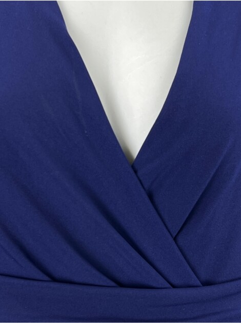 Vestido Alphorria Transpassado Azul Marinho