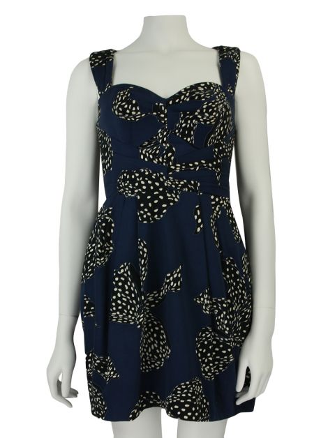 Vestido André Lima Azul Estampado