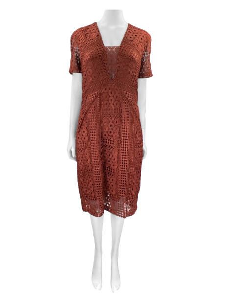 Vestido Barbara Bela Renda Terracota BHZM10 Original Etiqueta