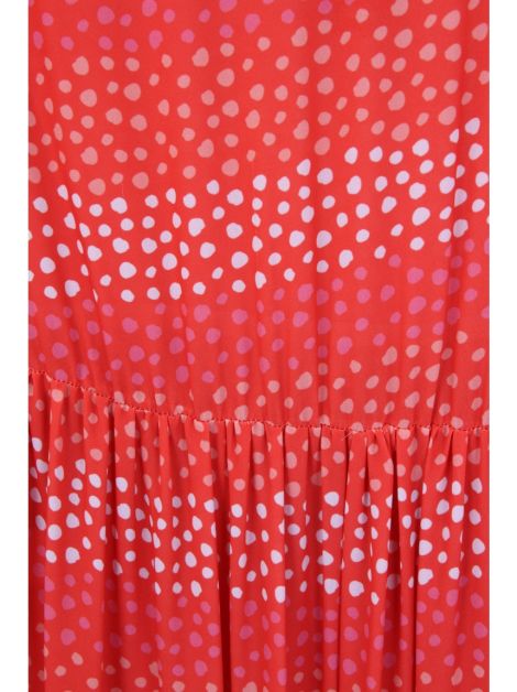 Vestido Burj Longo Laranja Estampado