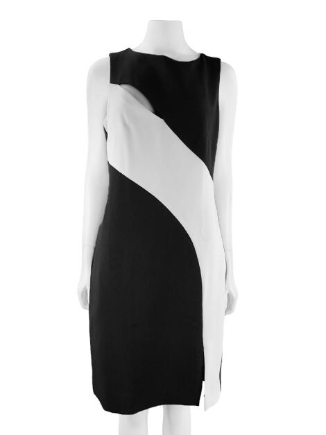 Calvin klein black store and white dress