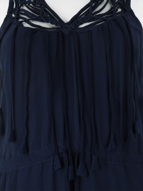 Vestido Calypso Longo Azul Marinho