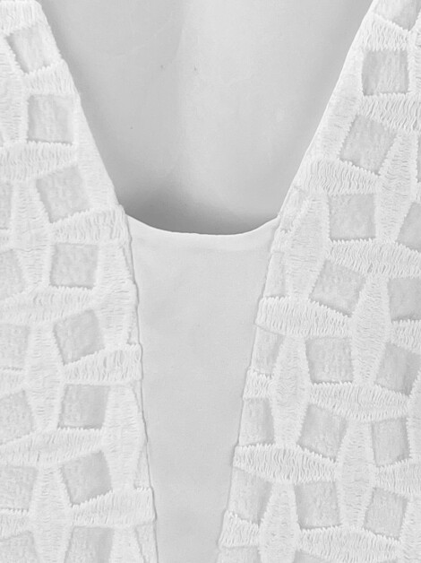 Vestido Cavendish Texturizado Branco