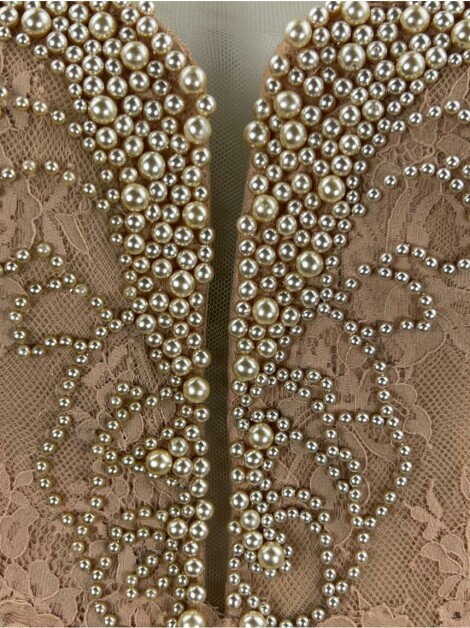 Vestido de Festa Patricia Bonaldi Bordado Rosa