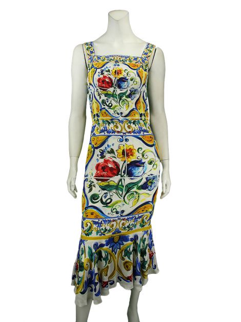 Vestido Dolce & Gabbana Midi Estampado - BSD1 Original | Etiqueta