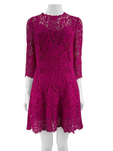 Vestido Dolce Gabbana Renda Rosa Original Dpa Etiqueta Nica