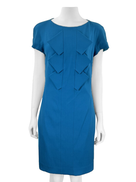 Vestido Escada Tecido Azul