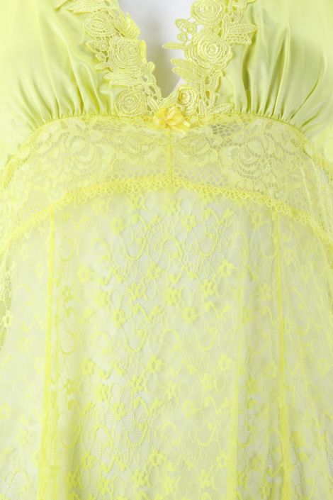 Vestido Fruit De La Passion Camisola Glamour Amarelo
