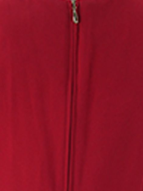 Vestido H&M Evasê Tecido Vermelho