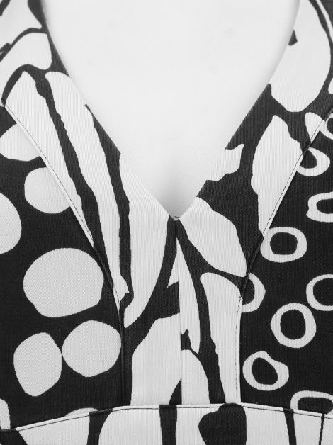 Vestido Issa London Curto Preto e Branco