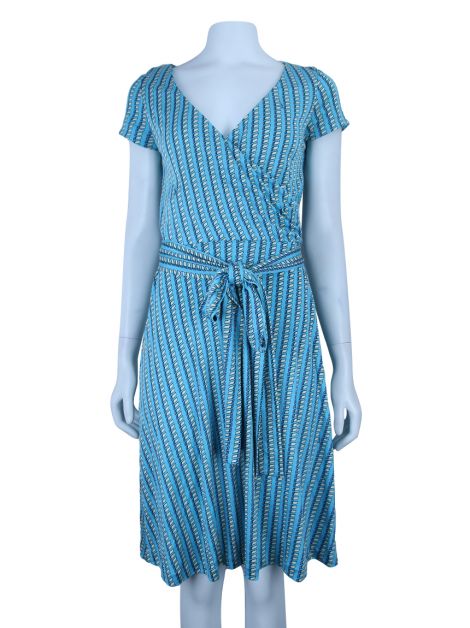 Vestido Issa London Transpasse Estampado Azul