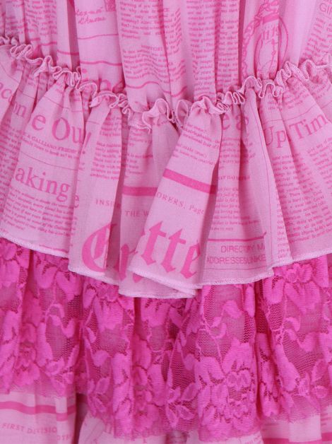 Vestido John Galliano Estampado Rosa Infantil